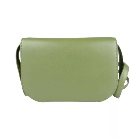 Auth LOEWE GOYA Small Crossbody Shoulder Bag Khaki Leather/Goldtone - z4089 - Picture 3 of 12